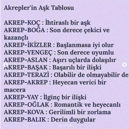 Burçların Aşk Tabloları