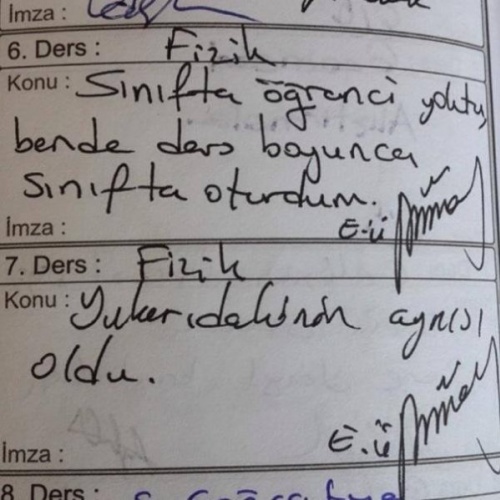 Öğretmenlerin Komik Karne Görüşleri