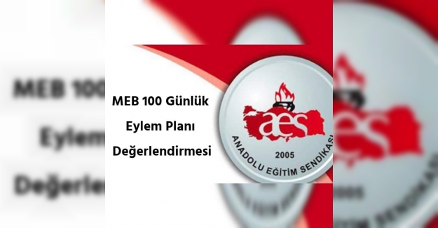 Anadolu Eğitim Sendikasının, Milli Eğitim Bakanlığı'nın 100 günlük eylem planı değerlendirmesi