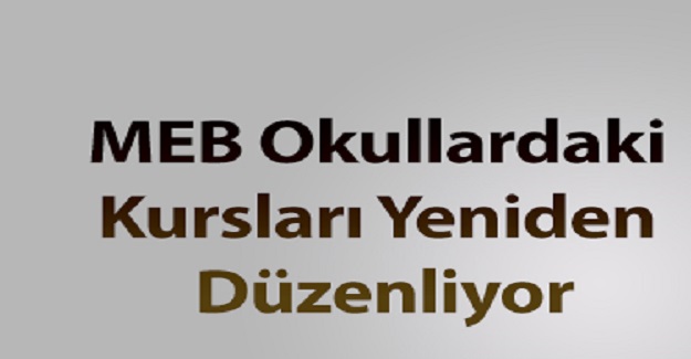 Milli Eğitim Bakanlığı: Okullardaki Kursları Düzenliyor