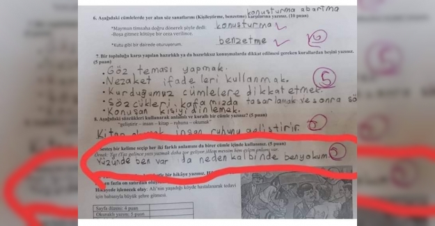 5.sınıf öğrencisinin cevabıymış çok güzel değil mi?