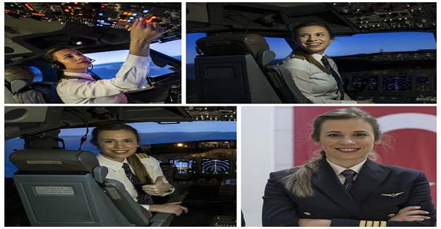 Türk Hava Yolları'nın en genç kaptanı 29 yaşındaki Selin Sevimli oldu