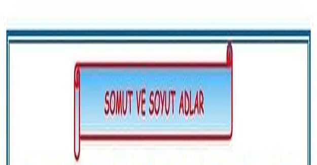 Somut ve Soyut Adlar