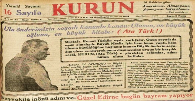 Atatürk'e Soyadı Verilmeden Önce Önerilen Soyadları?
