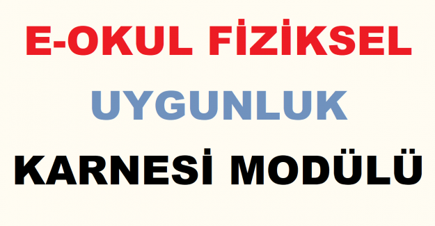 E-Okul Fiziksel Uygunluk Karnesi Modülü Girişi