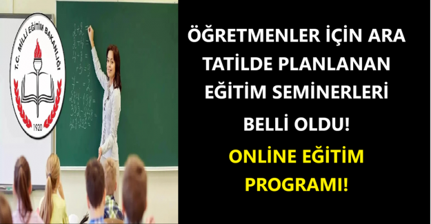 MEB'den Öğretmenlere Ara Tatilde Online Eğitim Programı