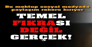 Gerçekten Yazılmış Bir Mektuptur Temel Fıkrası Değil !