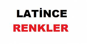 LATİNCEDE RENKLER – COULEURS EN LATIN