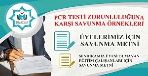 PCR TESTİ ZORUNLULUĞUNA KARŞI DİLEKÇE