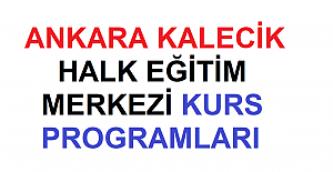Ankara Kalecik Halk Eğitim Merkezi Kurs Programları