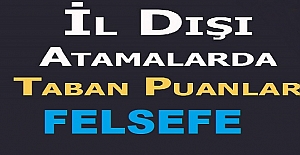 Felsefe 2022 İl Dışı Atama Puanları