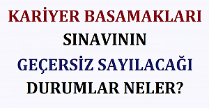 Kariyer Basamakları Sınavının Geçersiz Sayılacağı Durumlar Neler?