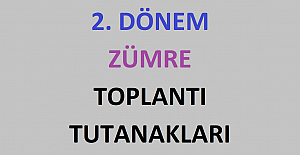 2. Dönem Zümre Toplantı Tutanakları