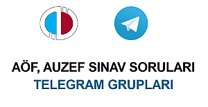 AÖF, AUZEF Sınav Soruları Telegram Grupları 2023