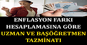 Enflasyon Farkı Hesaplamasına Göre Uzman ve Başöğretmen Tazminatı